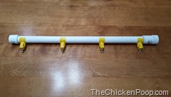 Chicken Nipples on PVC Pipe